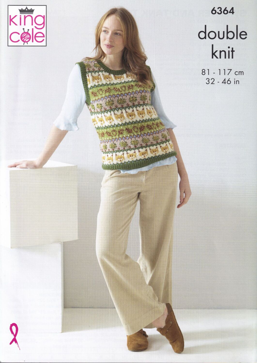 6364 SWEATER AND TANK TOP KNITTING PATTERN BY KING COLE