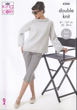 6366 SWEATERS KNITTING PATTERN BY KING COLE