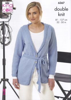 6367 CARDIGANS KNITTING PATTERN BY KING COLE