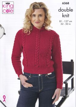 6368 SWEATERS KNITTING PATTERN BY KING COLE