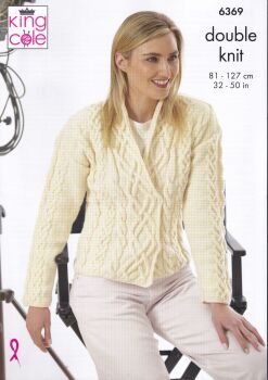 6369 JACKET AND GILET KNITTING PATTERN BY KING COLE