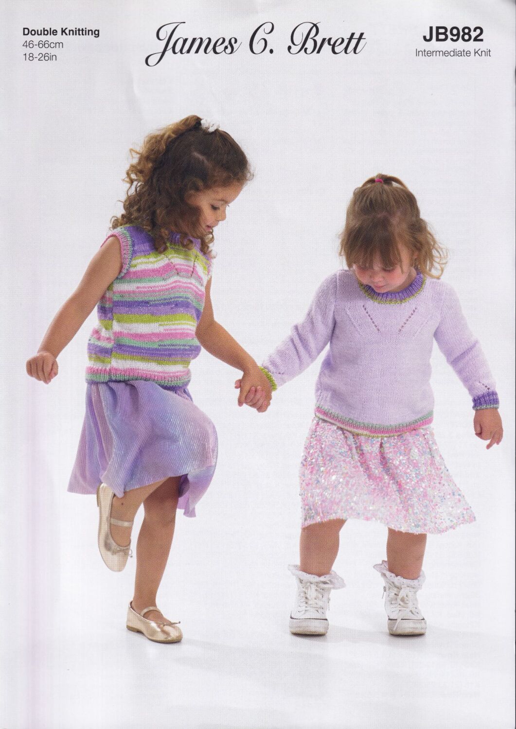 JB982 CHILDS SLIPOVER AND SWEATER KNITTING PATTERN BY JAMES.C.BRETT