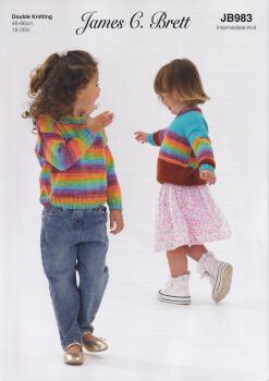 JB983 CHILDS SWEATERS KNITTING PATTERN BY JAMES.C.BRETT