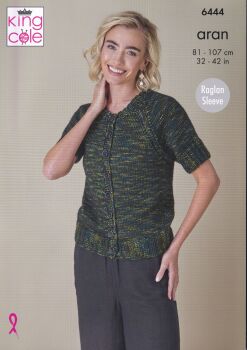 6444 SWEATER AND CARDIGAN KNITTING PATTERN BY KING COLE