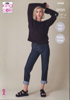 6448 SWEATERS KNITTING PATTERN BY KING COLE