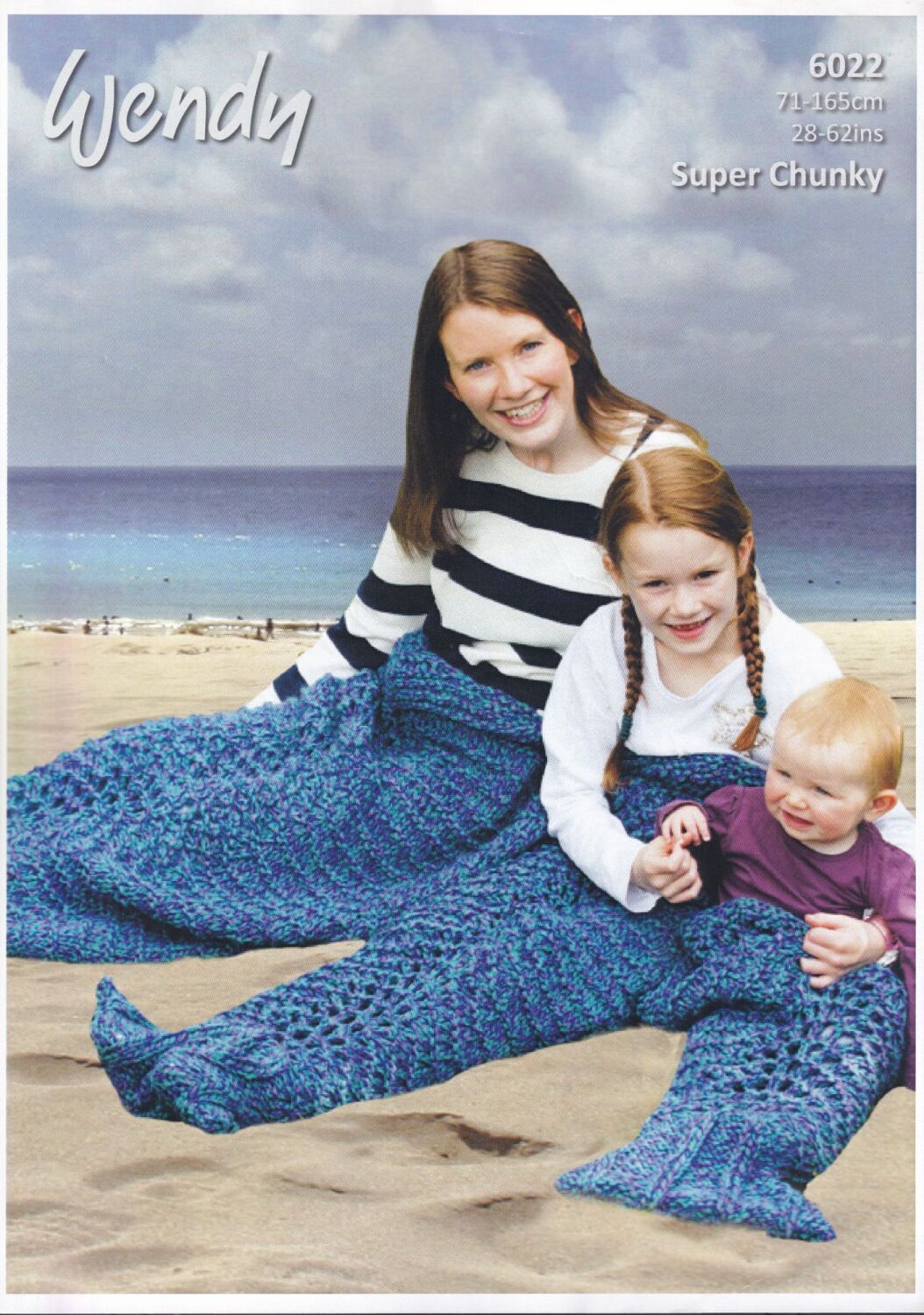 6022 MERMAID TAIL BLANKETS KNITTING PATTERN BY WENDY