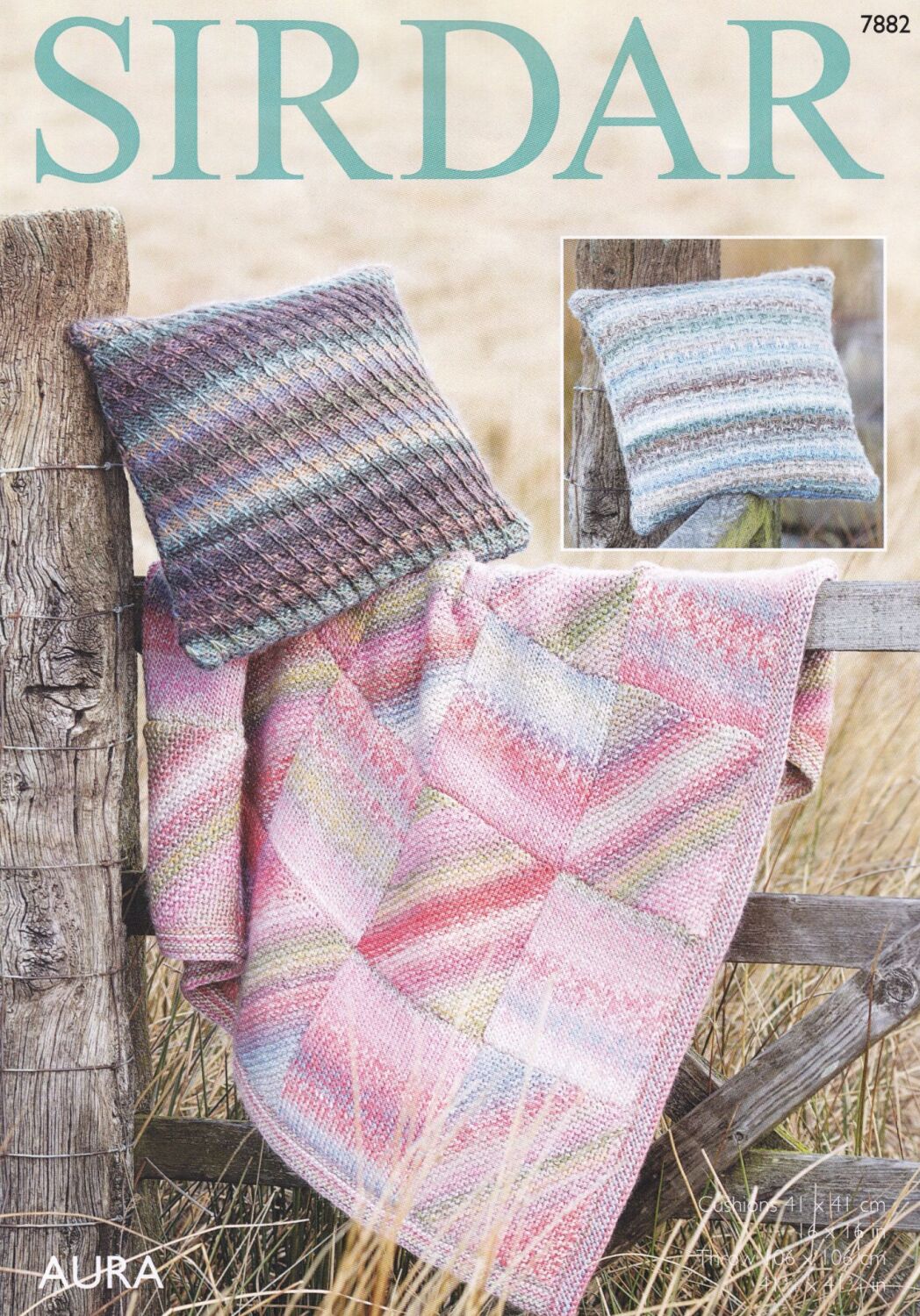 7882 THROW AND CUSHION COVERS BY SIRDAR