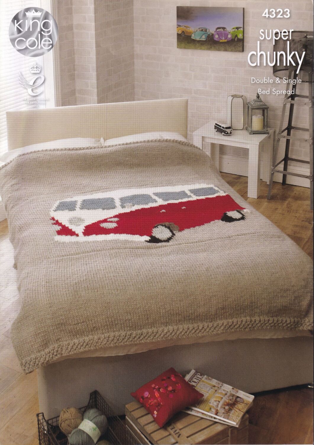 4323 CAMPER VAN BED TROWS KNITTING PATTERN BY KING COLE