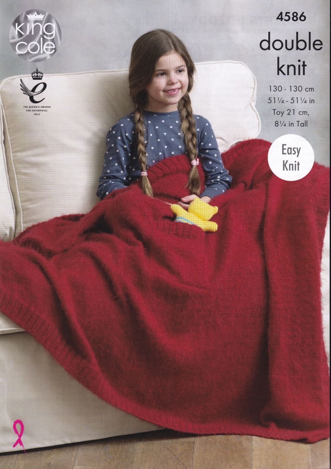 4586 BLANKETS AND TEDDY KNITTING PATTERN BY KING COLE