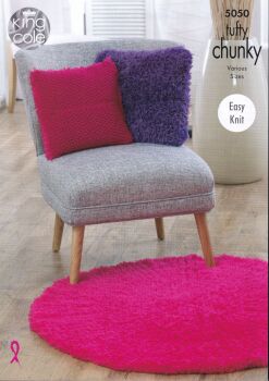 5050 BLANKETS, CUSHIONS AND RUGS KNITTING PATTERN BY KING COLE