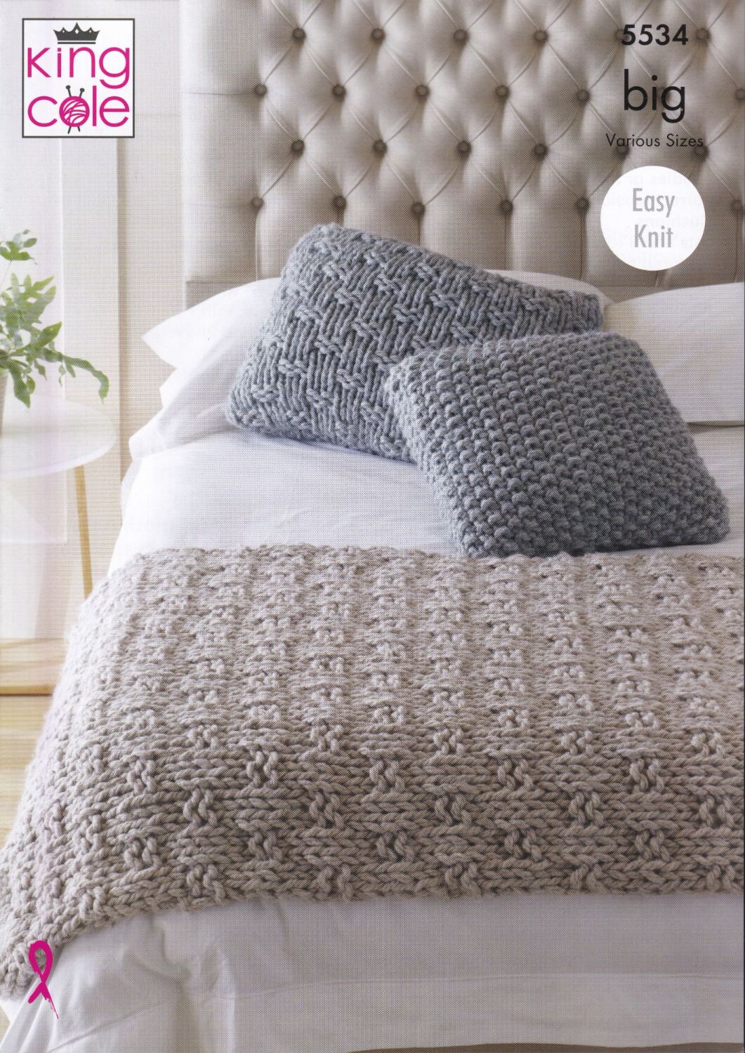 5534 BED RUNNER AND CUSHIONS KNITTING PATTERN BY KING COLE