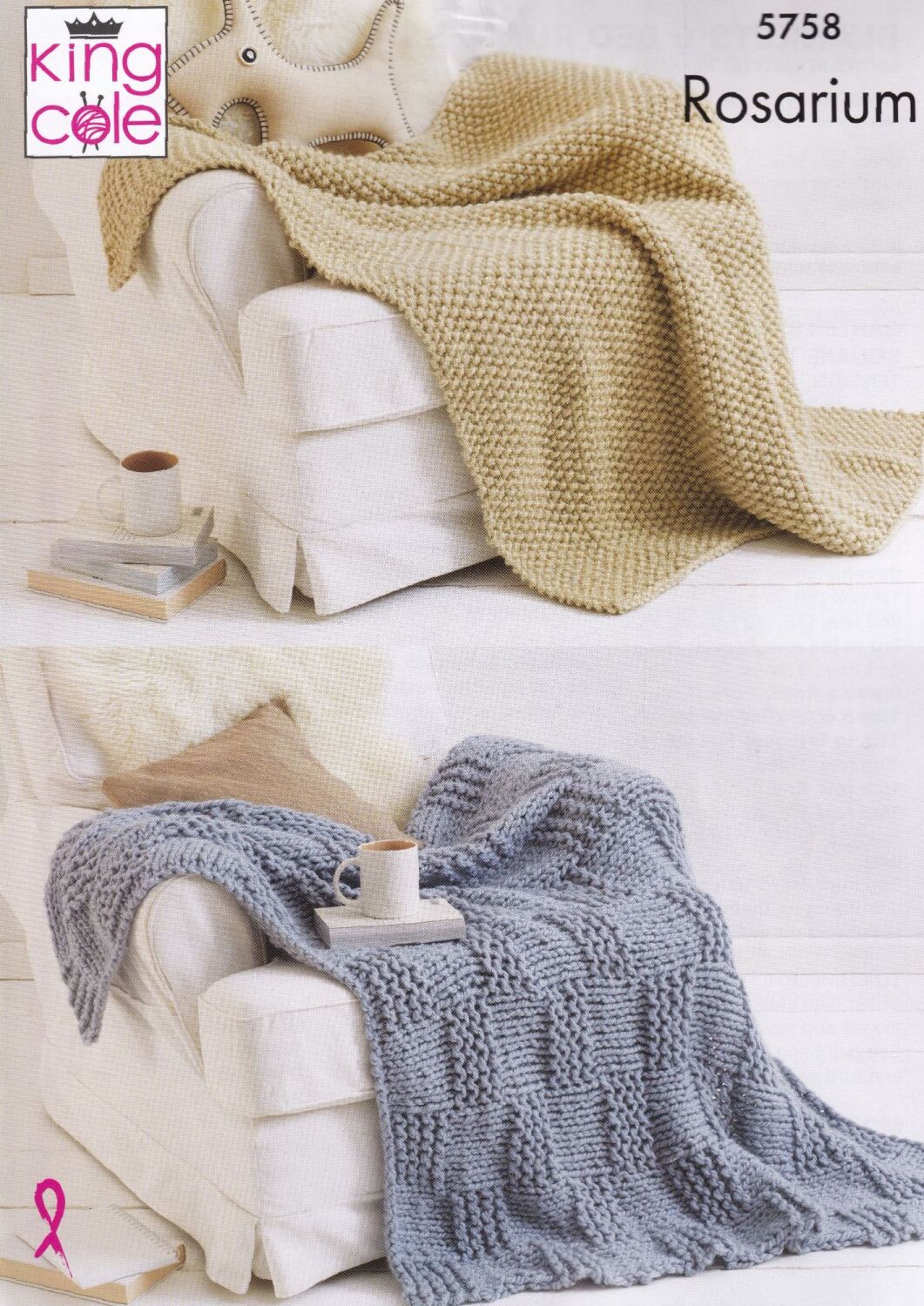 5758 BLANKETS AND BED RUNNERS KNITTING PATTERN BY KING COLE