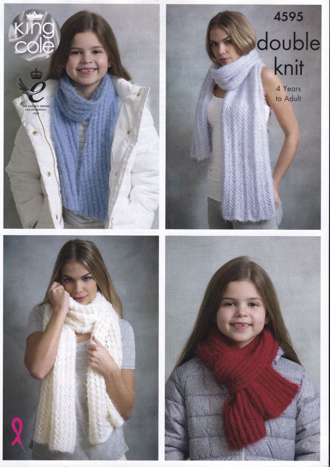 4595 SHAWLS AND SCARVES KNITTING PATTERN BY KING COLE