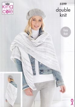 5599 SHAWLS KNITTING PATTERN BY KING COLE