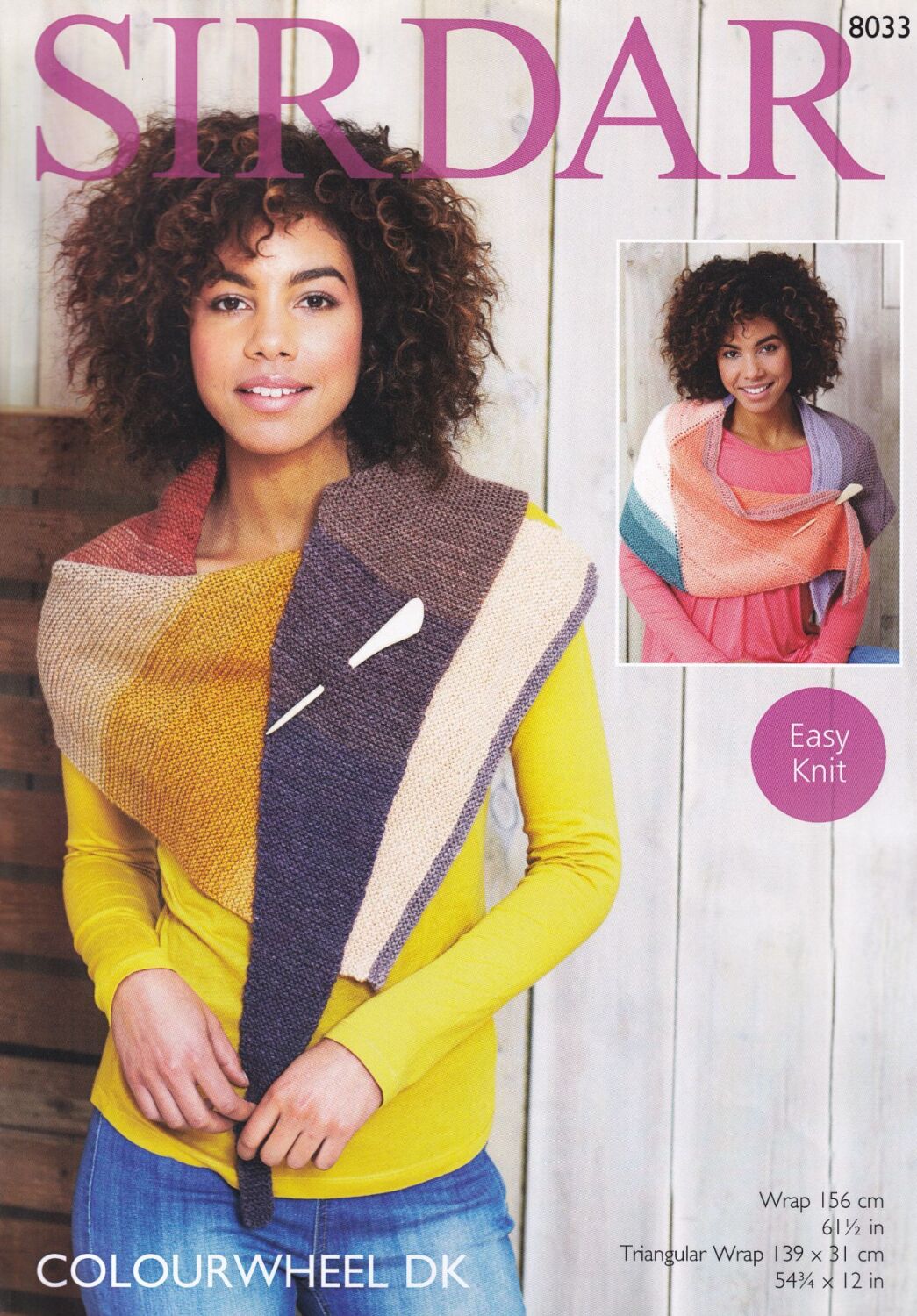 S8033 WRAP KNITTING PATTERN BY SIRDAR