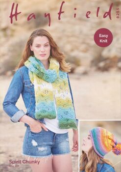 8255 SCARF AND HAT KNITTING PATTERN BY HAYFIELD