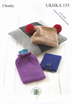 UKHKA155 CUSHION COVER, HAT, HOT WATER BOTTLE COVER AND TABLET COVER BY UKHKA