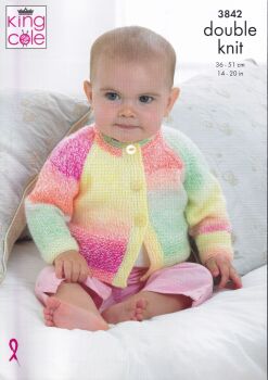 3842 CHILDRENS CARDIGAN AND SWEATER PATTERN BY KING COLE