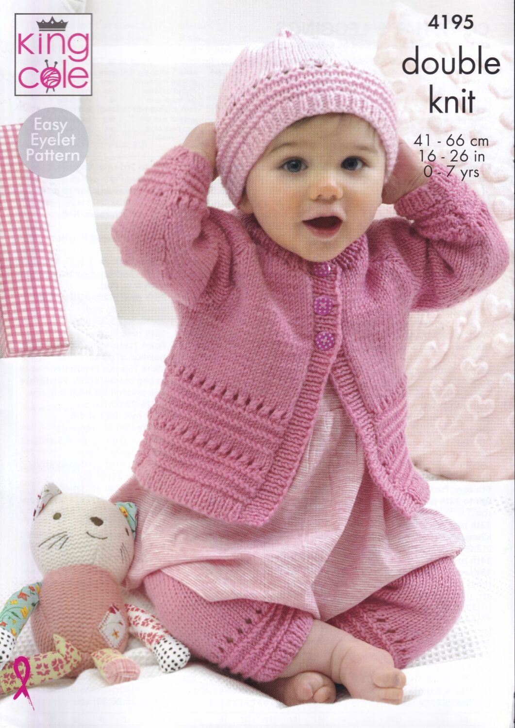4195 CHILDRENS COAT, HAT AND LEGGINGS KNITTING PATTERN BY KING COLE