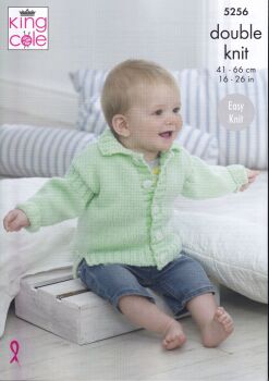 5256 BABY JACKETS KNITTING PATTERN BY KING COLE