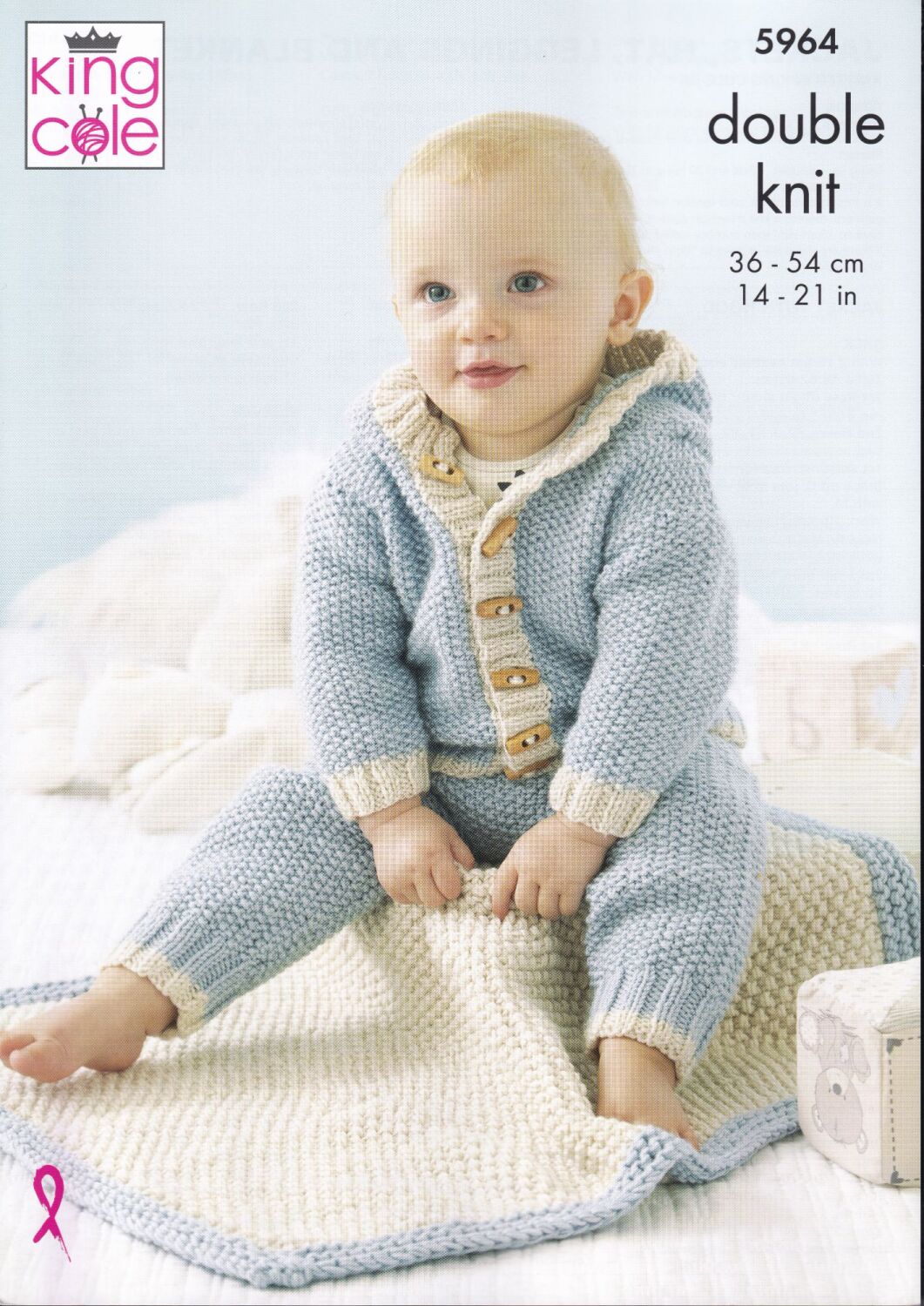 5964 BABY JACKET, HAT, LEGGINGS & BLANKET KNITTING PATTERN BY KING COLE