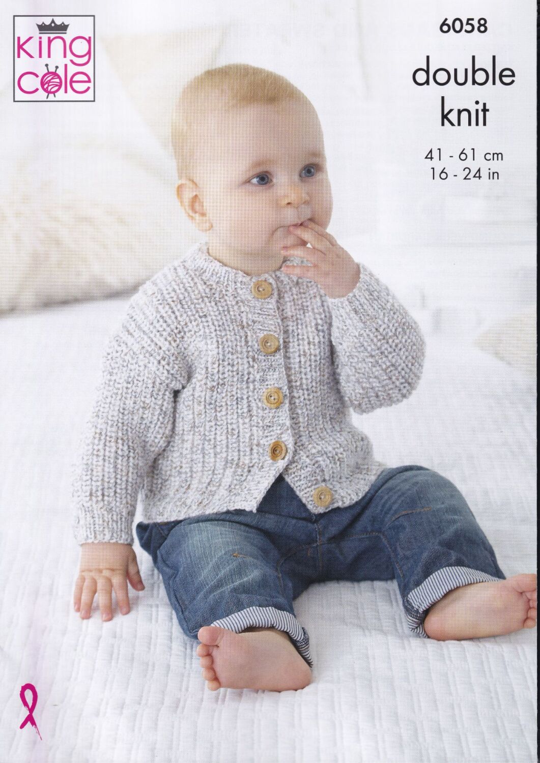 6058 BABY CARDIGAN AND SWEATER KNITTING PATTERN BY KING COLE