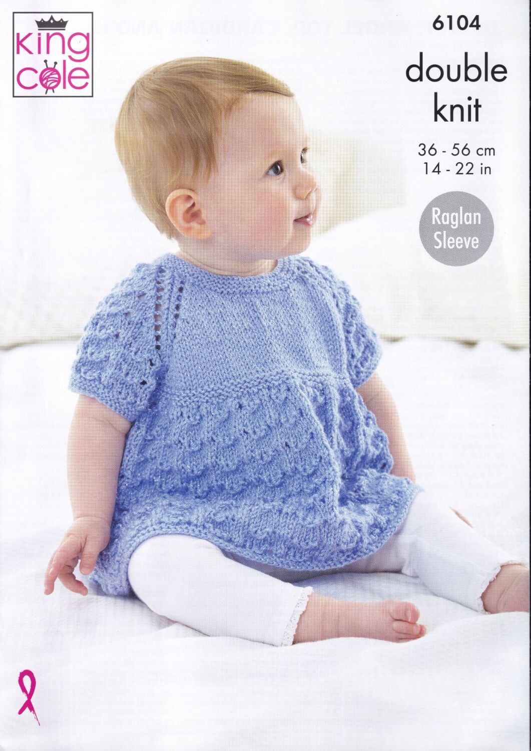 6104 BABY JACKET, TOP, CARDIGAN AND HAT KNNITTING PATTERN BY KING COLE