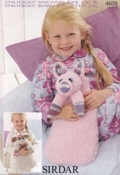 4609 HOT WATER BOTTLE COVERS KNITTING PATTERN BY SIRDAR