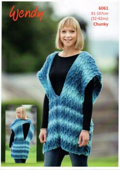 6061 DEEP V TUNIC KNITTING PATTERN BY WENDY