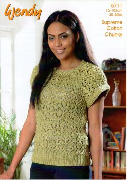5711 LACY TOP KNITTING PATTERN BY WENDY