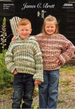 JB993 CHILDRENS SWEATERS KNITTING PATTERN BY JAMES.C.BRETT