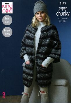 5171 JACKETS KNITTING PATTERN BY KING COLE