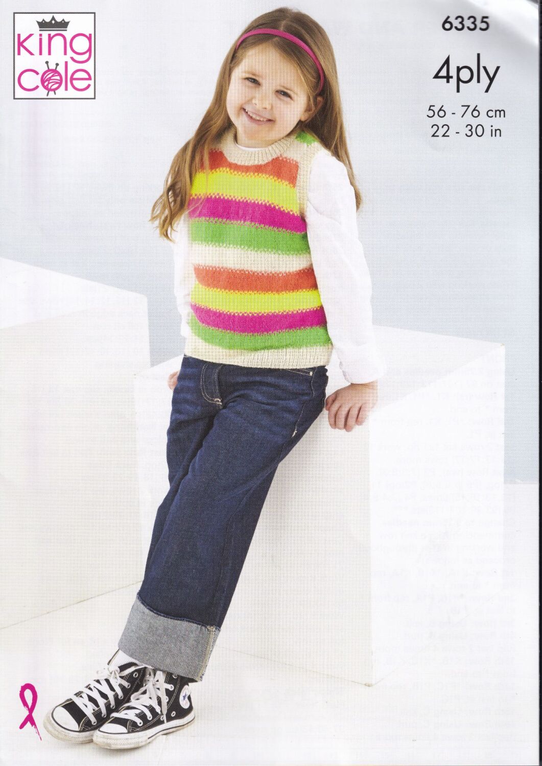 6335 SLIPOVER AND WAISTCOAT KNITTING PATTERN BY KING COLE