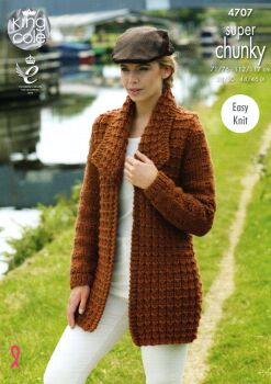 4707 JACKET AND SWEATER KNITTING PATTERN BY KING COLE