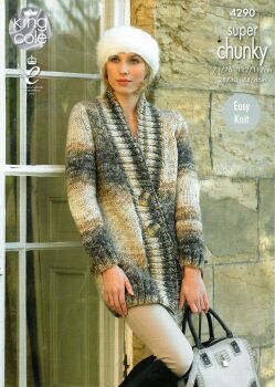 4290 JACKETS KNITTING PATTERN BY KING COLE