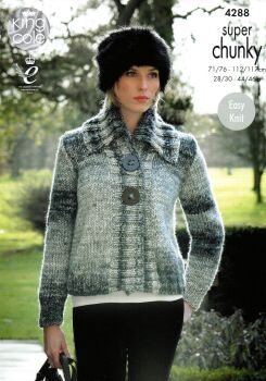 4288 JACKET AND SWEATER KNITTING PATTERN BY KING COLE