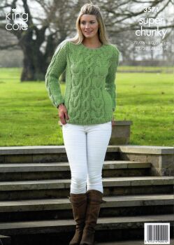 3574 SWEATERS KNITTING PATTERN BY KING COLE