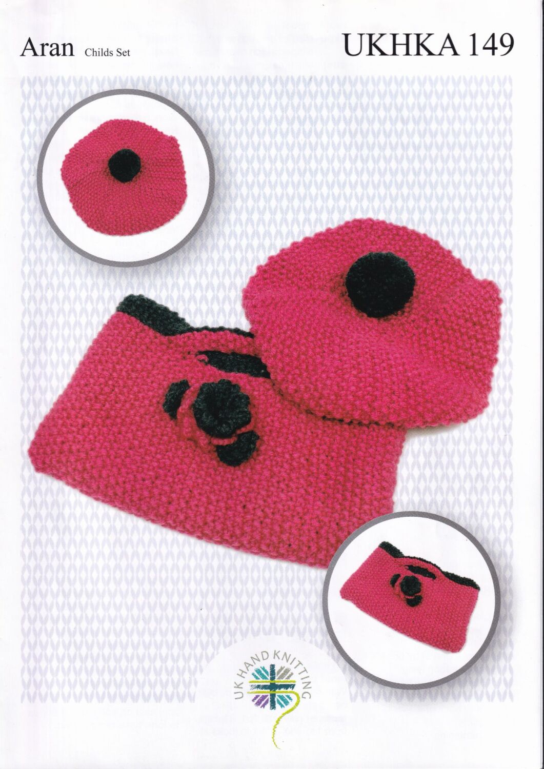 149 CHILDS BAG AND BERET KNITTING PATTERN BY UKHKA