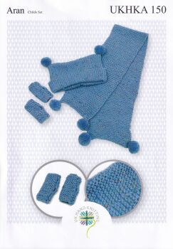 150 HAT, SCARF AND WRIST WARMERS KNITTING PATTERN BY UKHKA