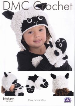 SHEEP HAT AND MITTENS CROCHET PATTERN BY DMC