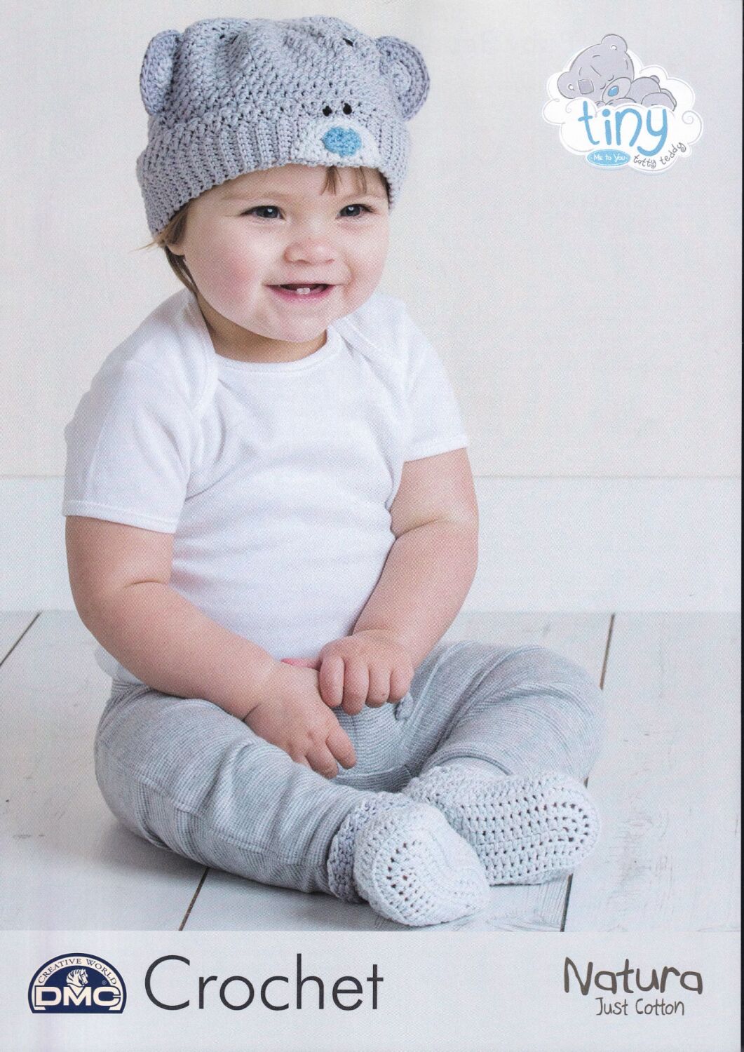 ME TO YOU TATTY TEDDY BABY BEANIE HAT AND BOOTIES CROCHET PATTERN BY DMC