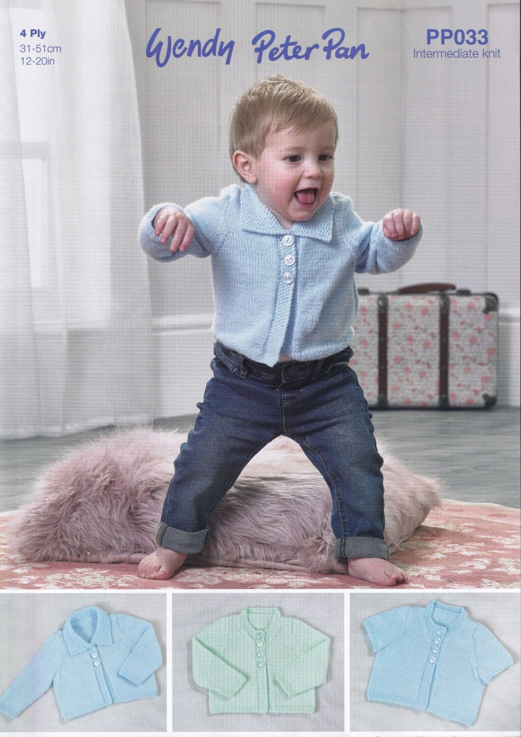 PP033 CARDIGANS KNITTING PATTERN BY WENDY AND PETER PAN