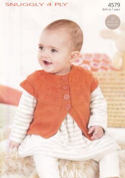 4579 CHILDRENS CARDIGANS KNITTING PATTERN BY SIRDAR
