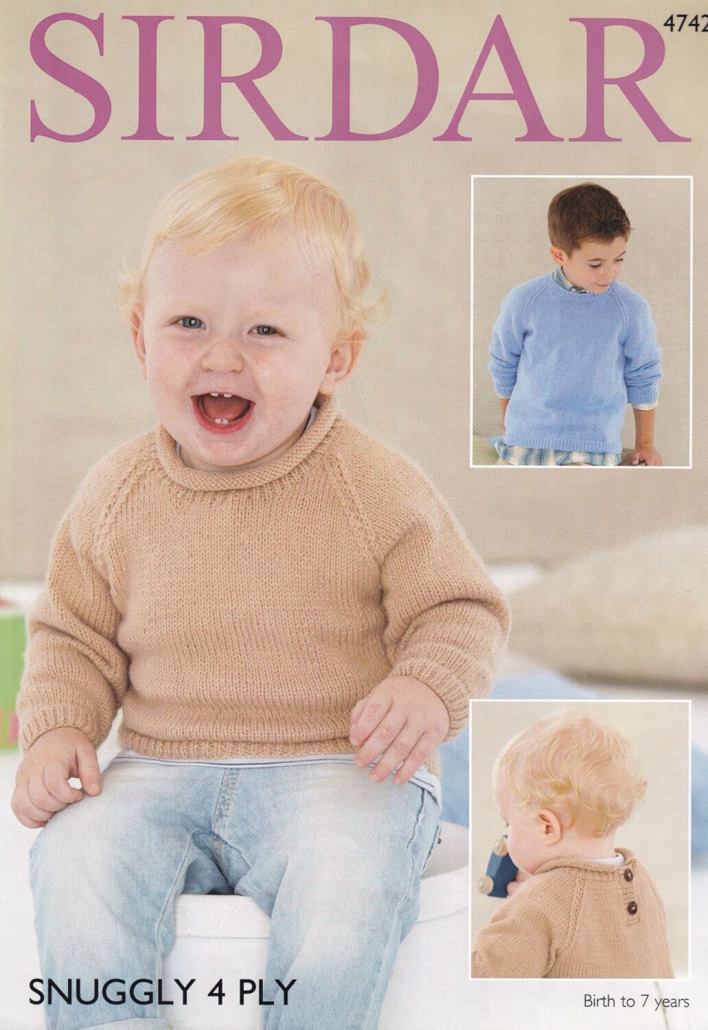 4742 CHILDRENS SWEATER KNITTING PATTERN BY SIRDAR