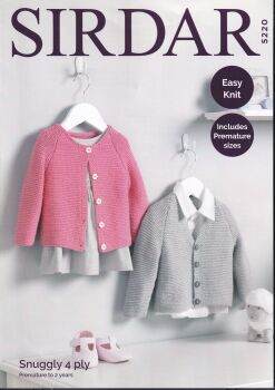 5220 BABY V NECK AND ROUND NECK CARDIGAN BY SIRDAR
