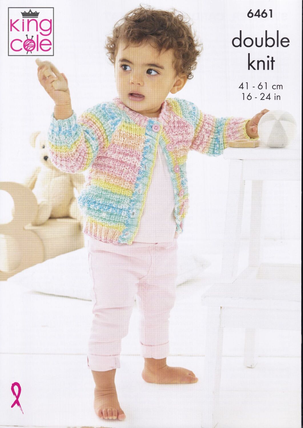 6461 BABY SWEATER CARDIGAN AND HAT KNITTING PATTERN BY KING COLE