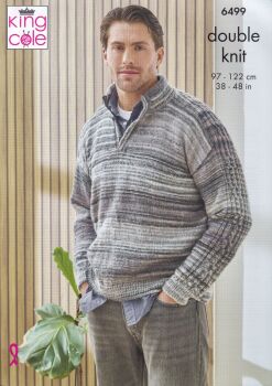 6499 SWEATERS KNITTING PATTERN BY KING COLE