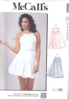 McCALLS 8583 SKIRT IN TWO LENGTHS SEWING PATTERN- SIZE U5 (16,18,20,22,24)