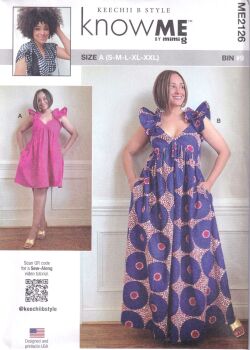 McCALLS ME2126 KEECHII B STYLE DRESS IN TWO LENGTHS SEWING PATTERN-SIZE A (S,M,L,XL,XXL)