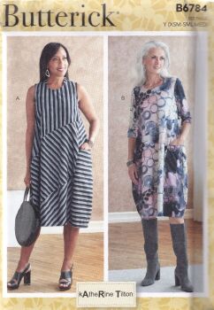 BUTTERICK B6784 DRESS SEWING PATTERN-SIZE Y (XS,S,M)